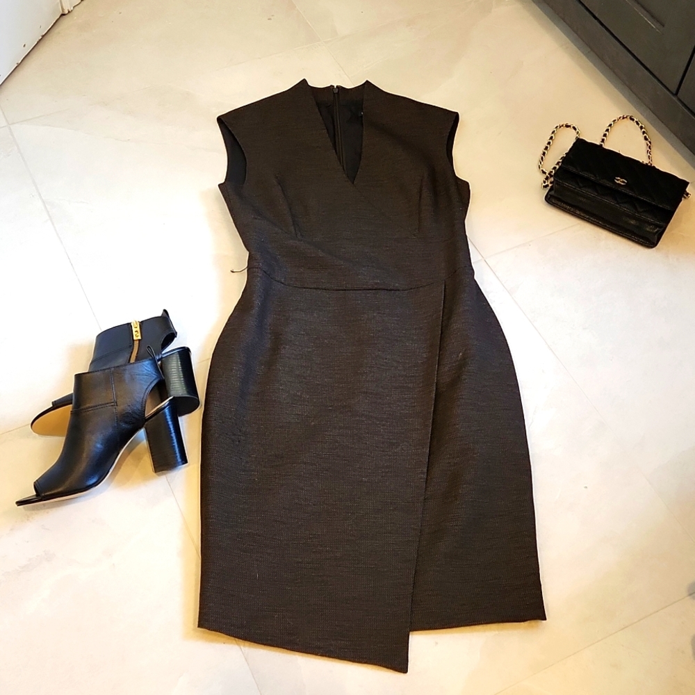 Brown-black Sleeveless Dress